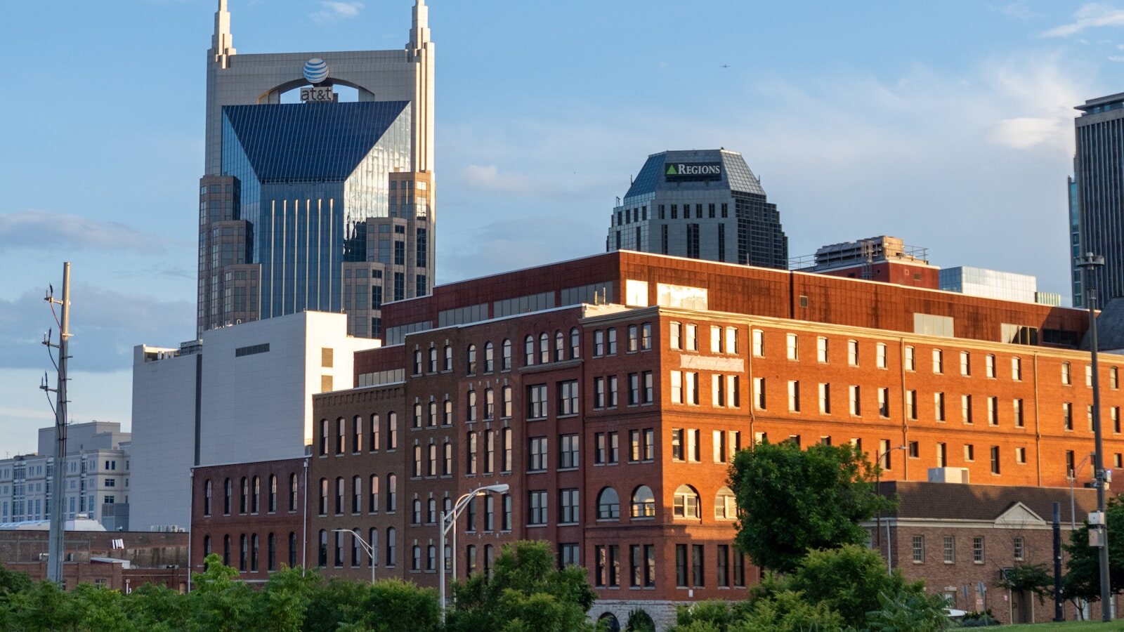 Downtown Nashville skyline and SoBro district