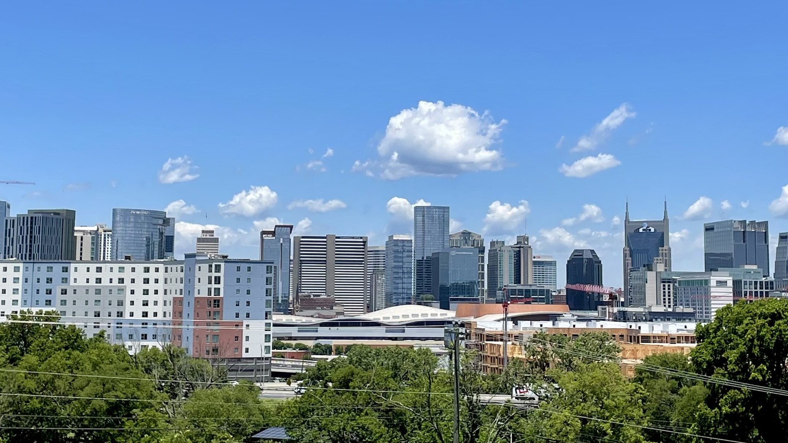 Downtown Nashville skyline from Fort Negley, with the Westin hotel visible left of center